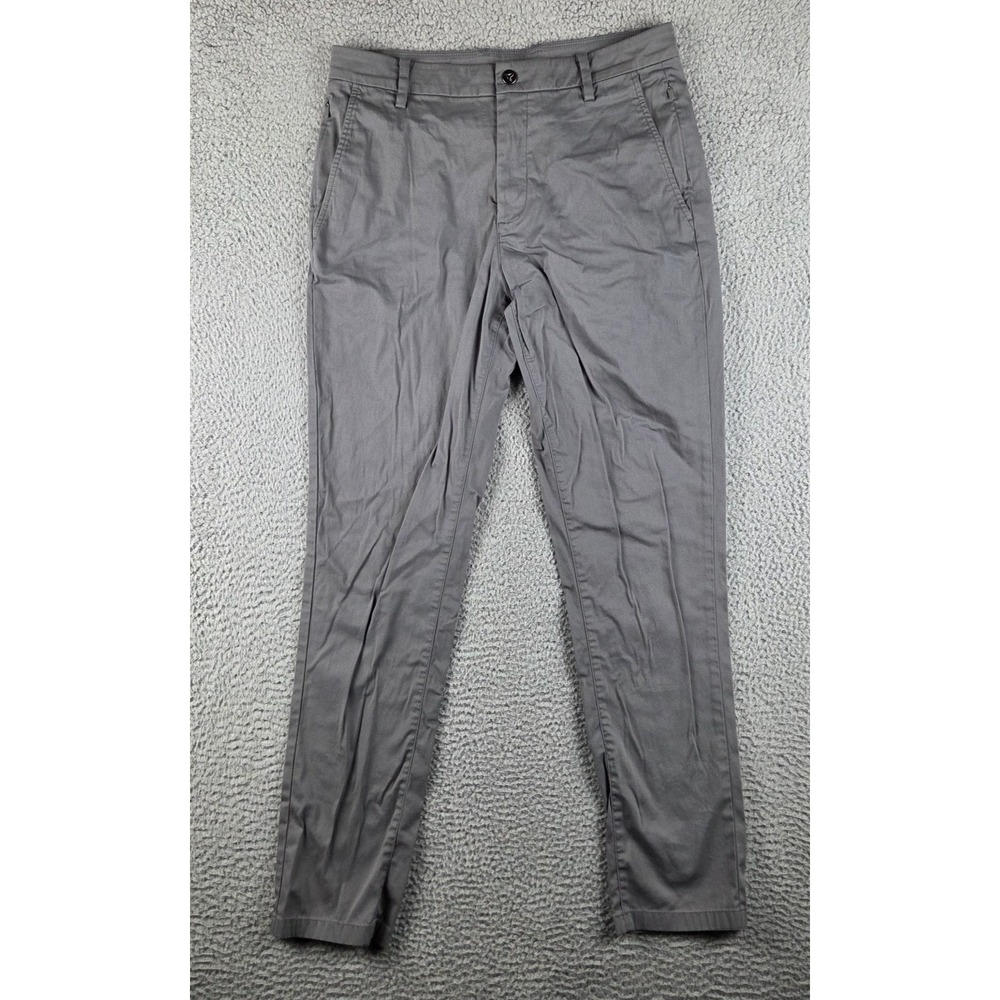 Bird Dogs Pants Mens 32x32 (32x31) Gray Performance Golf Chino Stretch Unlined